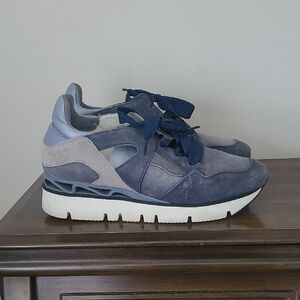 Softwaves Blue Gray Suede Sneakers